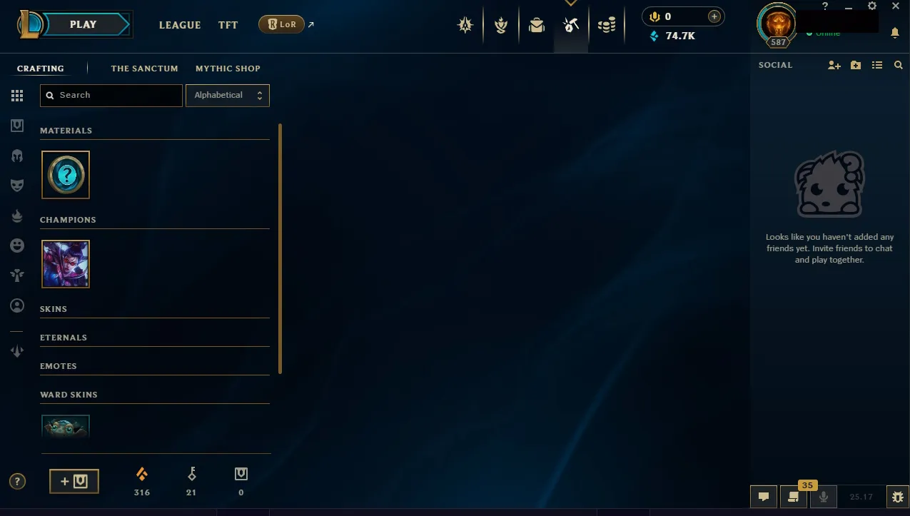 🏆 EUNE New Season⌛Silver 2 🚀 level 587⌛ Full Champ 💯+189 SKIN 🏆 Recovery Info ✅